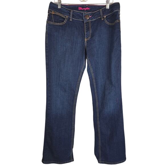 Wrangler Medium Wash Women's Bootcut Western Country Jeans 11/12 X 34 - Picture 1 of 4